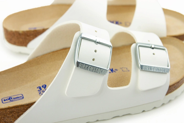 Klapki męskie Birkenstock Arizona bs z miękką wkładką białe r. 41