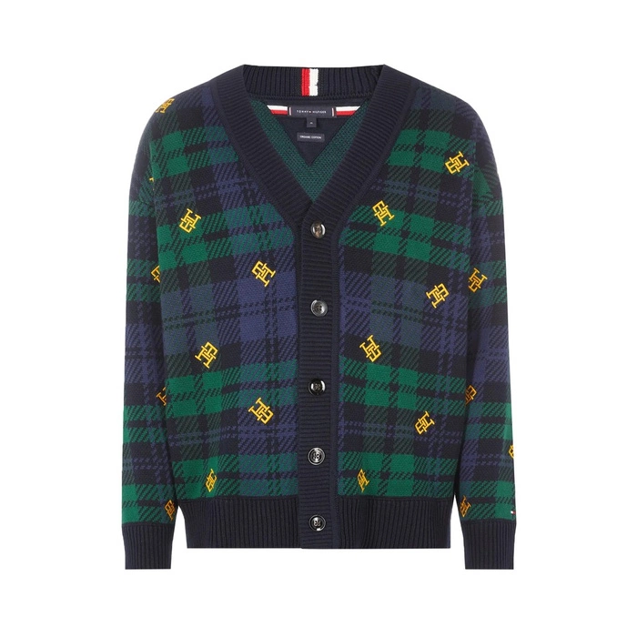 Sweter męski Tommy Hilfiger Black Watch Monogram Cardigan dzianinowy kardigan