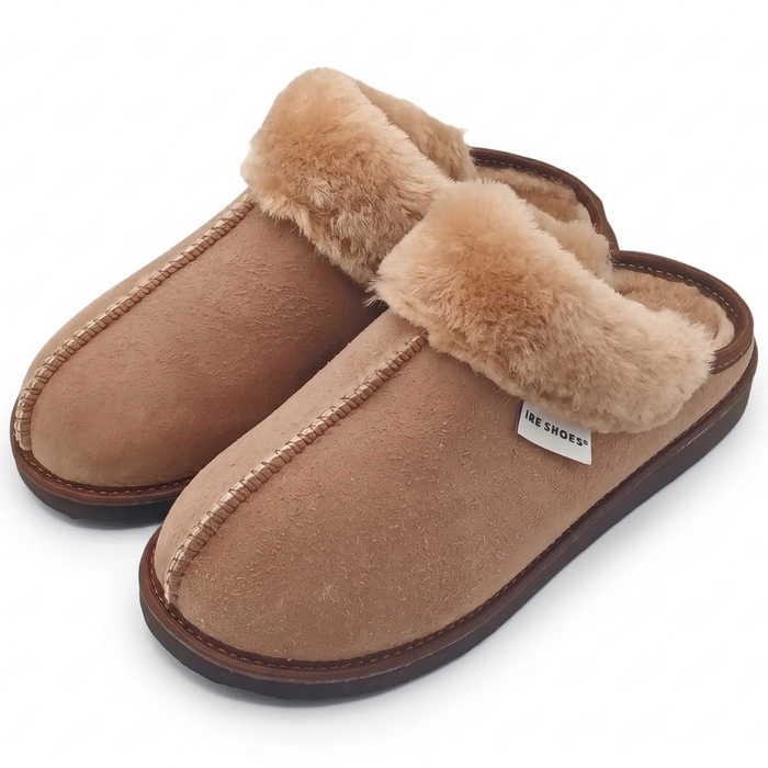 Kapcie damskie IRE SHOES ze skóry owczej naturalny kożuch futro ciepłe ręcznie szyte r. 40