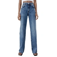 Spodnie damskie Zara jeansowe length szerokie nogawki r. 36