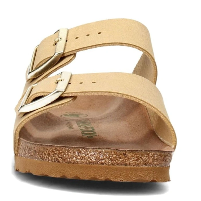 Klapki damskie Birkenstock Arizona BS birko-flor vegan beżowe r. 38