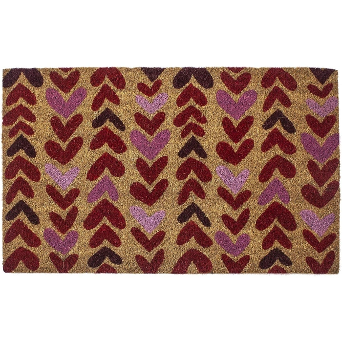 Wycieraczka pod drzwi Enterway z tworzywa kokosowego w serca 70 x 43 cm