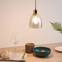 Lampa sufitowa Paulenn Gleaming Gold wisząca złota bursztynowa Ø13,3