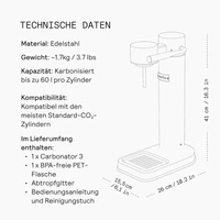 Saturator do wody AARKE Carbonator 3 kość słoniowa matowy