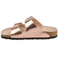 Klapki damskie Birkenstock Arizona BS narrow birko-flor różowo-złote r. 37