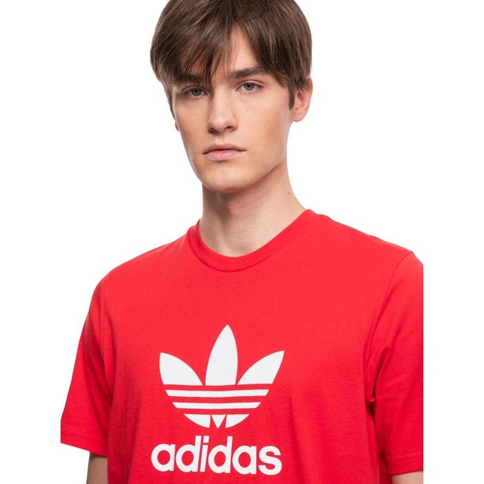 Koszulka męska Adidas Trefoil t-shirt bawełniana sportowa czerwona