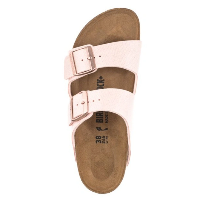 Klapki damskie Birkenstock Arizona BS regular skórzane jasnoróżowe r. 37