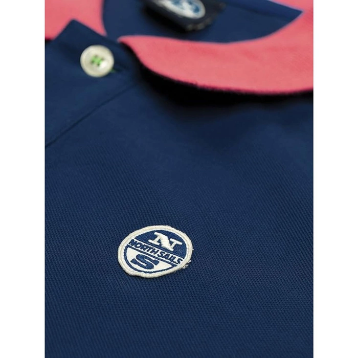 Koszulka męska North Sails Polo S/S Logo bawełniana niebieska