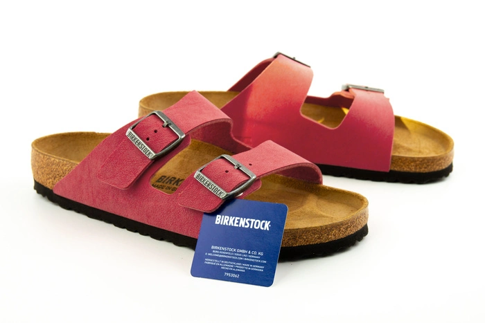 Klapki męskie Birkenstock Arizona BS regular skórzane bordowe r. 42