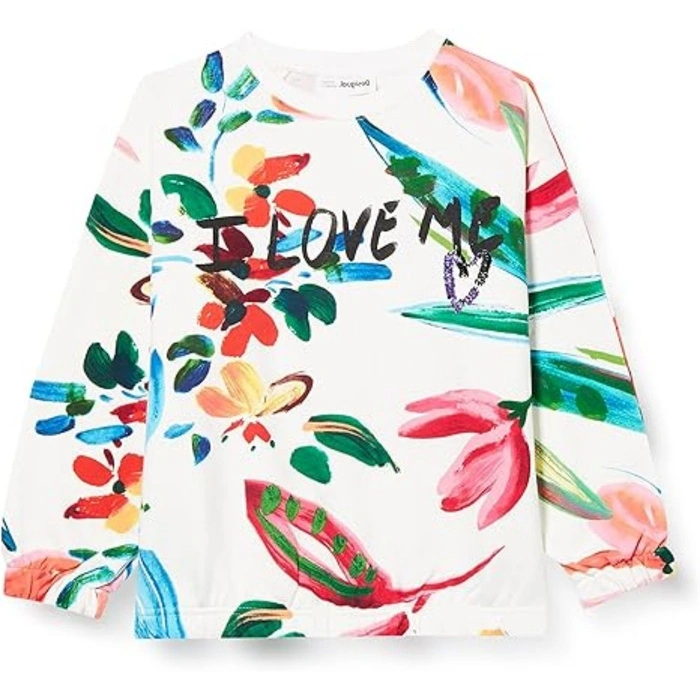 Bluza dziewczęca Desigual Lia biała w kwiaty r. 158