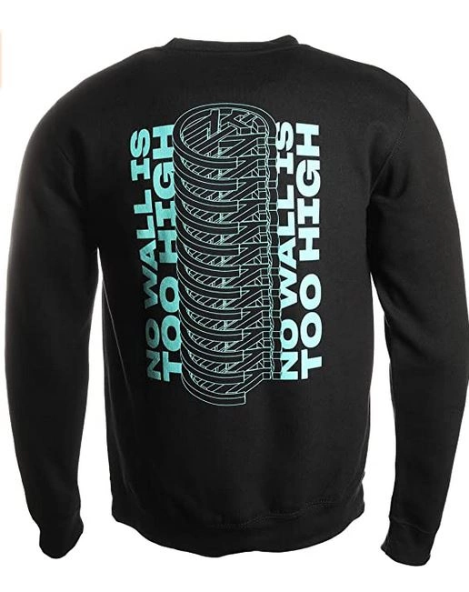 Bluza męska Inter No Wall Is Too High czarny z nadrukiem na plecach r. M