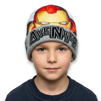 Czapka dla chłopca Marvel Avengers zimowa szara
