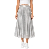 Spódnica damska H&M plisowana rozkloszowana elegancka srebrna r. XXL