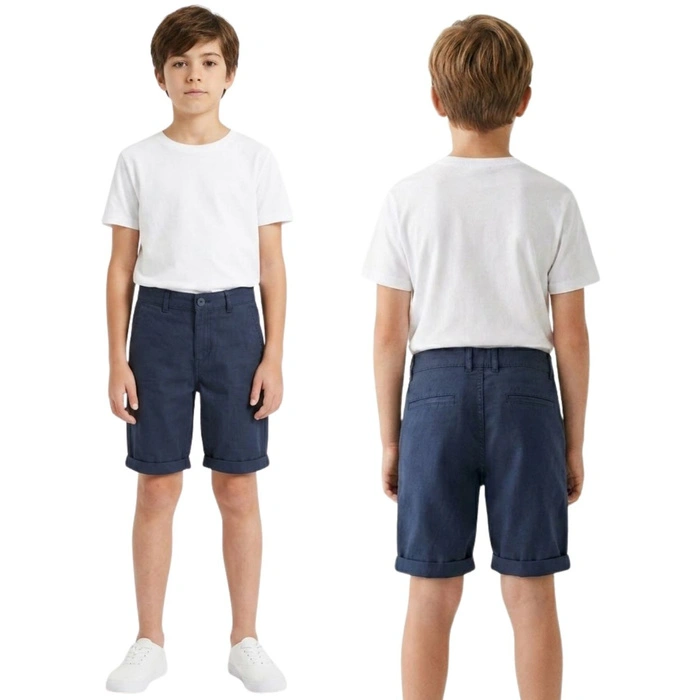 Spodenki krótkie chłopięce ZARA chino granatowe