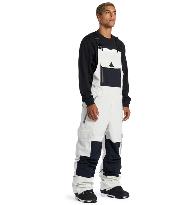 Spodnie męskie DC Shoes Brigade 45K snowboardowe kombinezon czarno białe