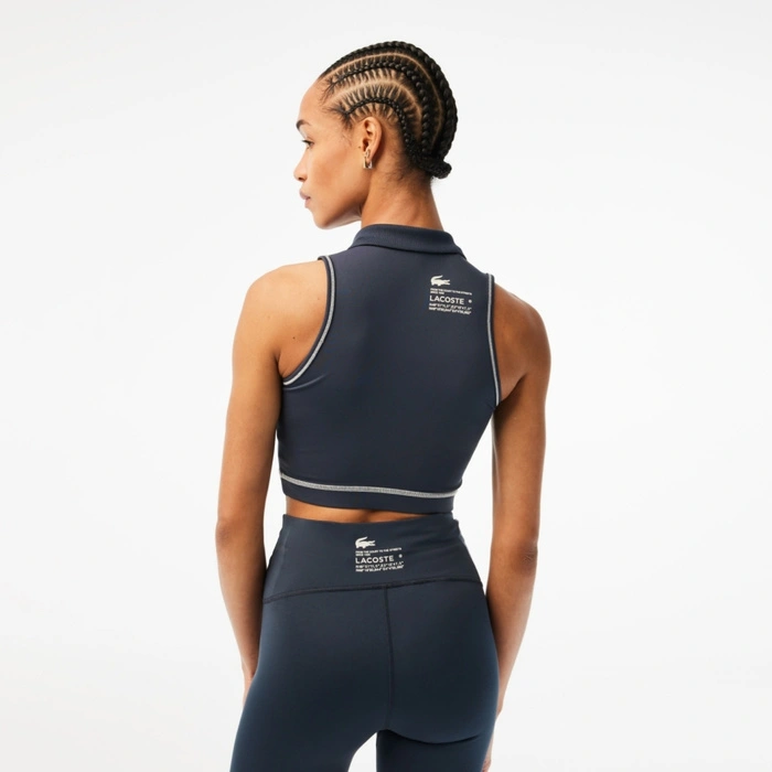 Top sportowy Lacoste Sport koszulka bez rękawów granatowa r. XS