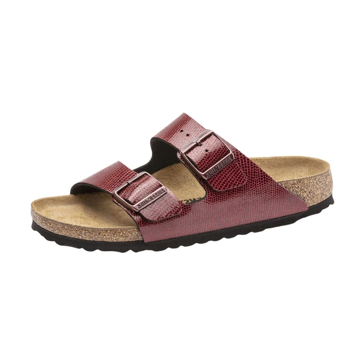 Klapki damskie Birkenstock Arizona BS regular birko-flor bordowe r. 37