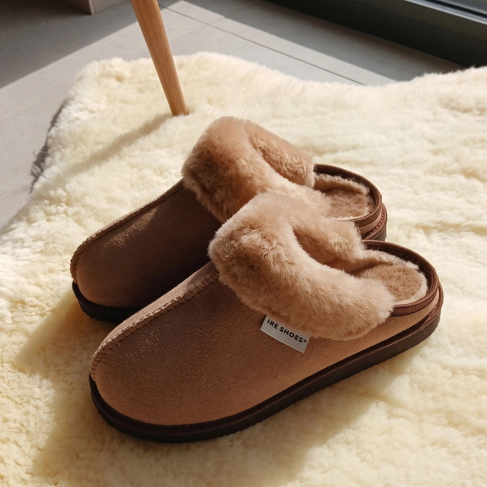Kapcie damskie IRE SHOES ze skóry owczej naturalny kożuch futro ciepłe ręcznie szyte r. 37