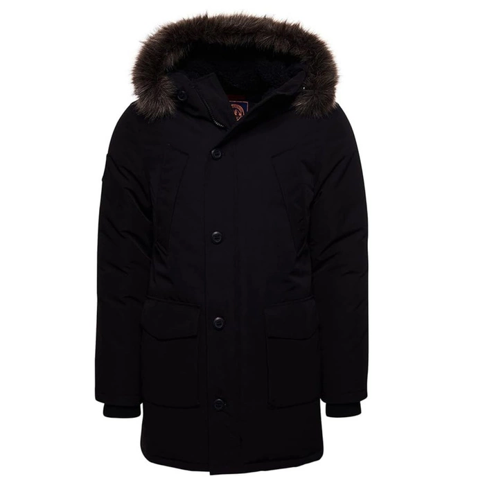 Kurtka męska Superdry Everest parka zimowa czarna