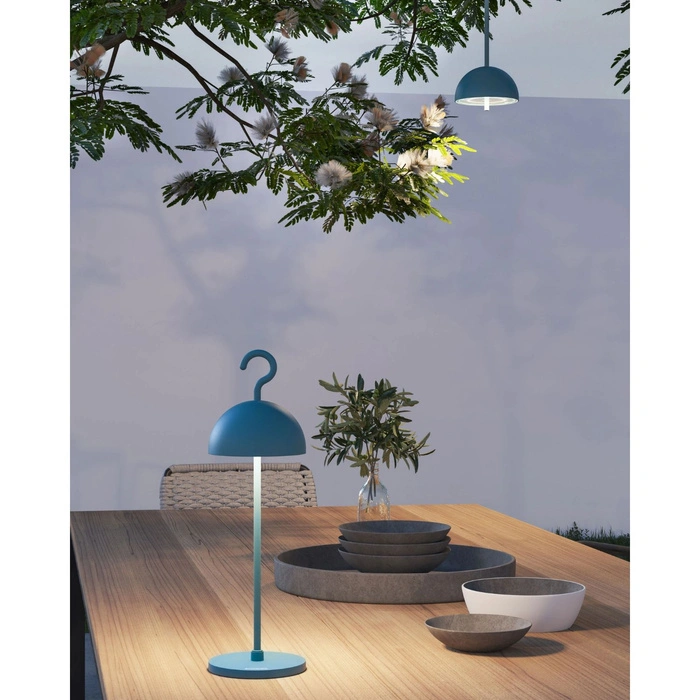 Lampa akumulatorowa Sompex Hook LED Outdoor niebieska
