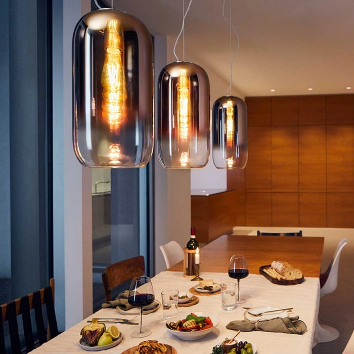Lampa sufitowa Artemide Gople Mini z dmuchanego szkła brązowa