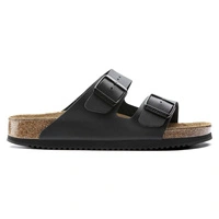 Klapki męskie Birkenstock Arizona skórzane regular czarne r. 45