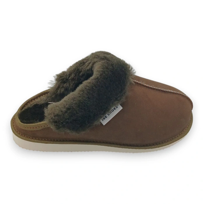 Kapcie damskie IRE SHOES ze skóry owczej naturalny kożuch futro ciepłe ręcznie szyte r. 36