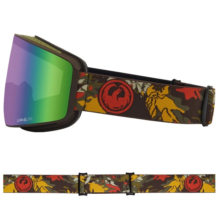 Gogle snowboardowe Dragon PXV Leafy Camo dwie szyby S2 + S1 unisex