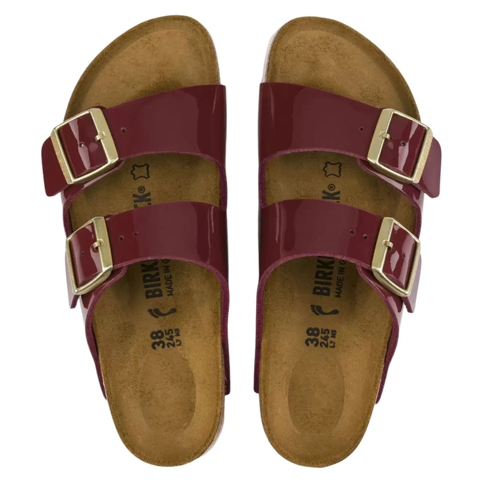 Klapki damskie Birkenstock Arizona BS narrow birko-flor bordowe r. 37