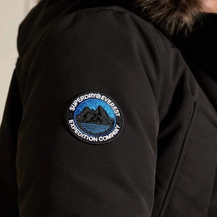 Kurtka męska Superdry Everest parka zimowa czarna