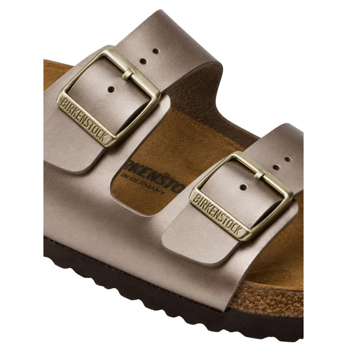 Klapki damskie Birkenstock Arizona BS skórzane metaliczne brązowe r. 36