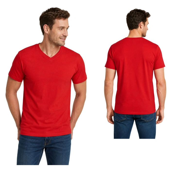 Koszulka męska Fruit of the Loom Valueweight czerwona t-shirt r. XL