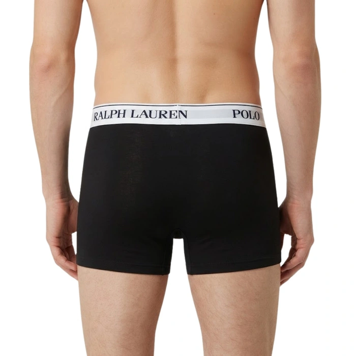Bokserki męskie Polo Ralph Lauren 3-pak czarne z białą gumką r. M