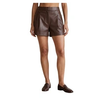 Spodenki damskie Zara ekoskóra brązowe 